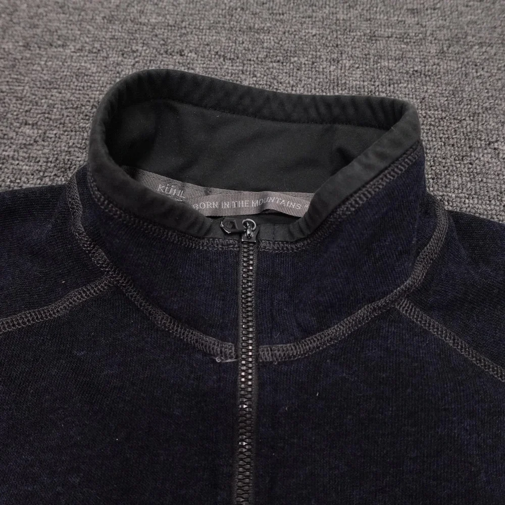 Kuhl Sweater Youth Small 7-8 Blue Gray Colorblock Kashmira 1/4 Zip Pullover